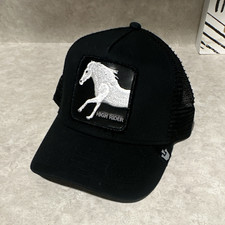 Goorin Bros Horse Patch Black Trucker Hat Mes...