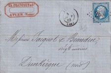 🦬Lettre avec N°22 - 20 c Empire dentelé🦬