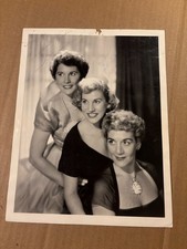 The Andrews Sisters Rare Autographed 8/10 Photo Autographed By All Three