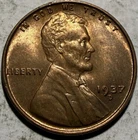 1937 D Lincoln Wheat Cent ~ BU RB ~ #2002