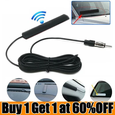 Powerfull Universal Car Hidden Amplified Antenna AM/FM Radio Ariel 12V Electroni