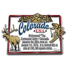 Colorado Information State Magnet by Classic Magnets, 3" x 2"