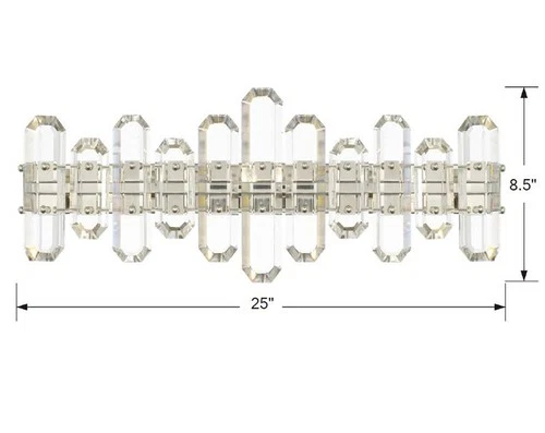 Crystorama Bolton 26"W Polished Nickel Crystal Bath Light - Picture 5 of 5