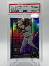 2022 Bowman 1st Edition Joshua Baez Blue Foil /150 #BBF-112 PSA 9