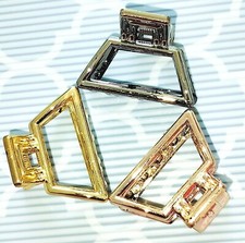 3pcs Sturdy Cute Hair Claw Clips for Women/Girls   Gold, RoseGold, Black