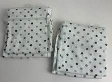 NEW Koala Baby White Brown Tan Gray Polka Dots Thermal Receiving Blanket Set -2