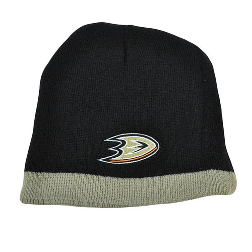 NHL LNH Reversible Zephyr Beanie Knit Nordic Hat Kids Youth Anaheim Mighty Ducks - 第 2/2 張圖片