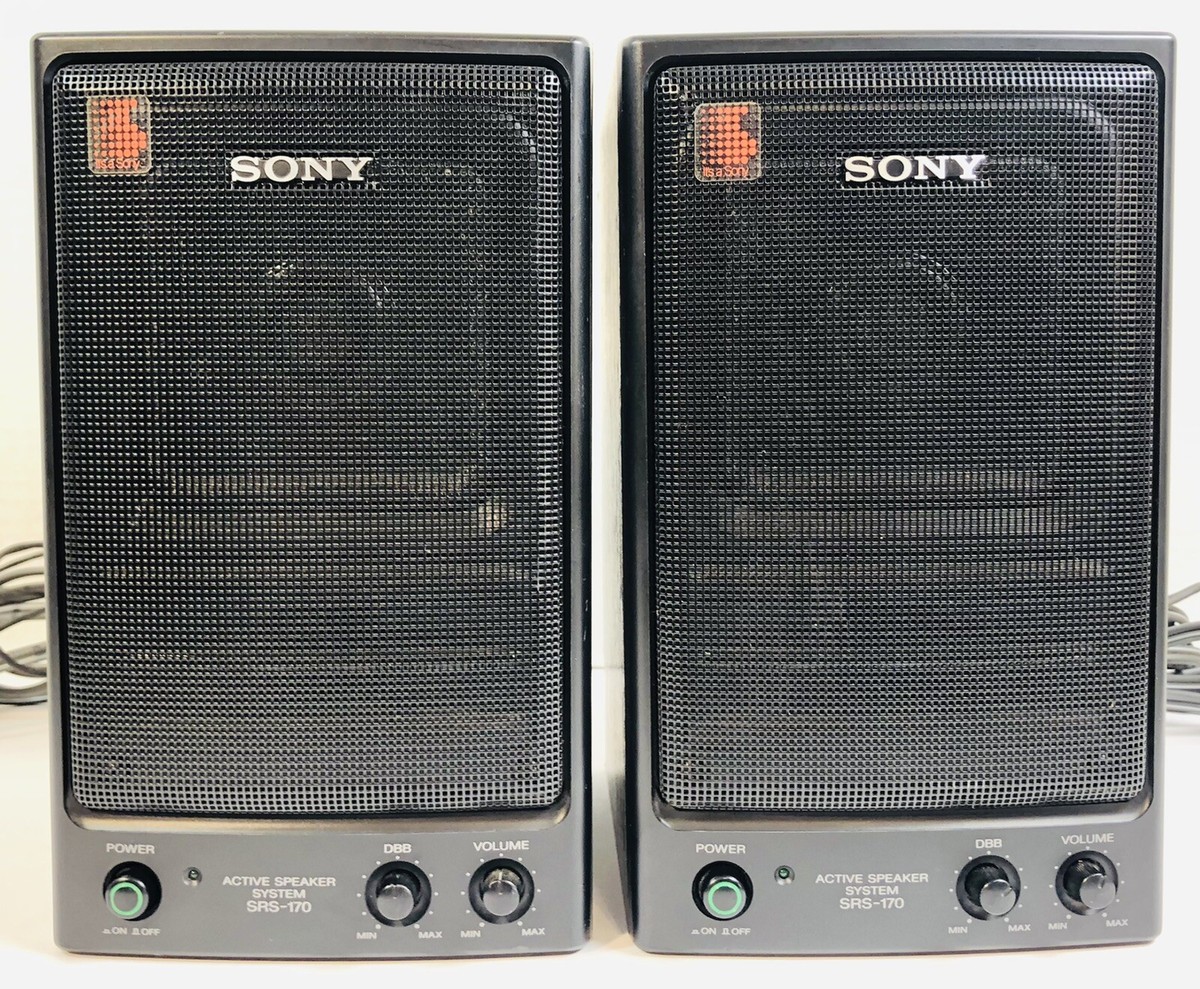 Sony SRS-170 Vintage Hi-Fi Speaker Pair - Wood Cabinet Black | eBay