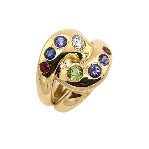 Grandma's Birthstone Ring, Set With 8 Stones In 18ct Yellow Gold - Picture 2 of 7