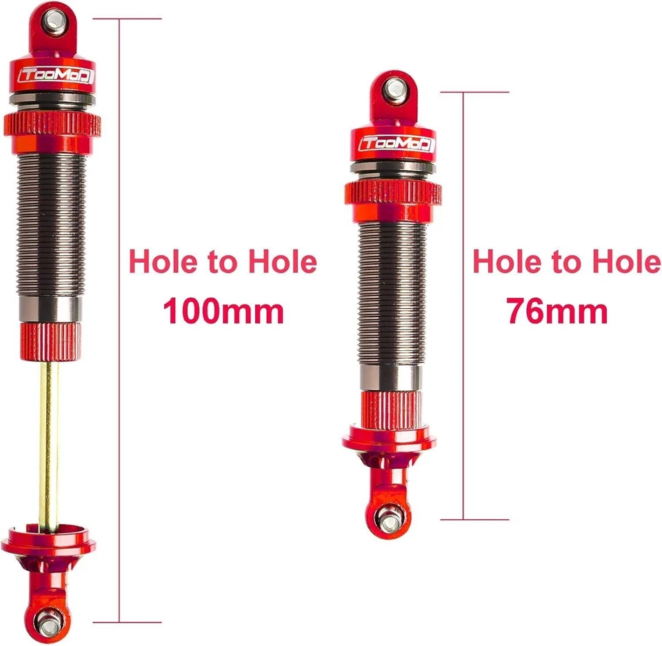 100/115mm RC Oil Shock Big Bore Damper for Arrma Big Rock/Granite/Senton/Slash - Image 2 of 4