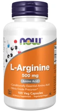 Now Foods L-Arginine 500 mg 100 Caps Amino Acid 06/2026EXP