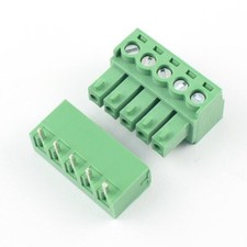 2Pcs 3.81mm Pitch 5 Pin Right Angle Screw Terminal Block Pluggable Connector
