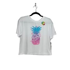 HURLEY Girls White UPF 50 Shirt LARGE
