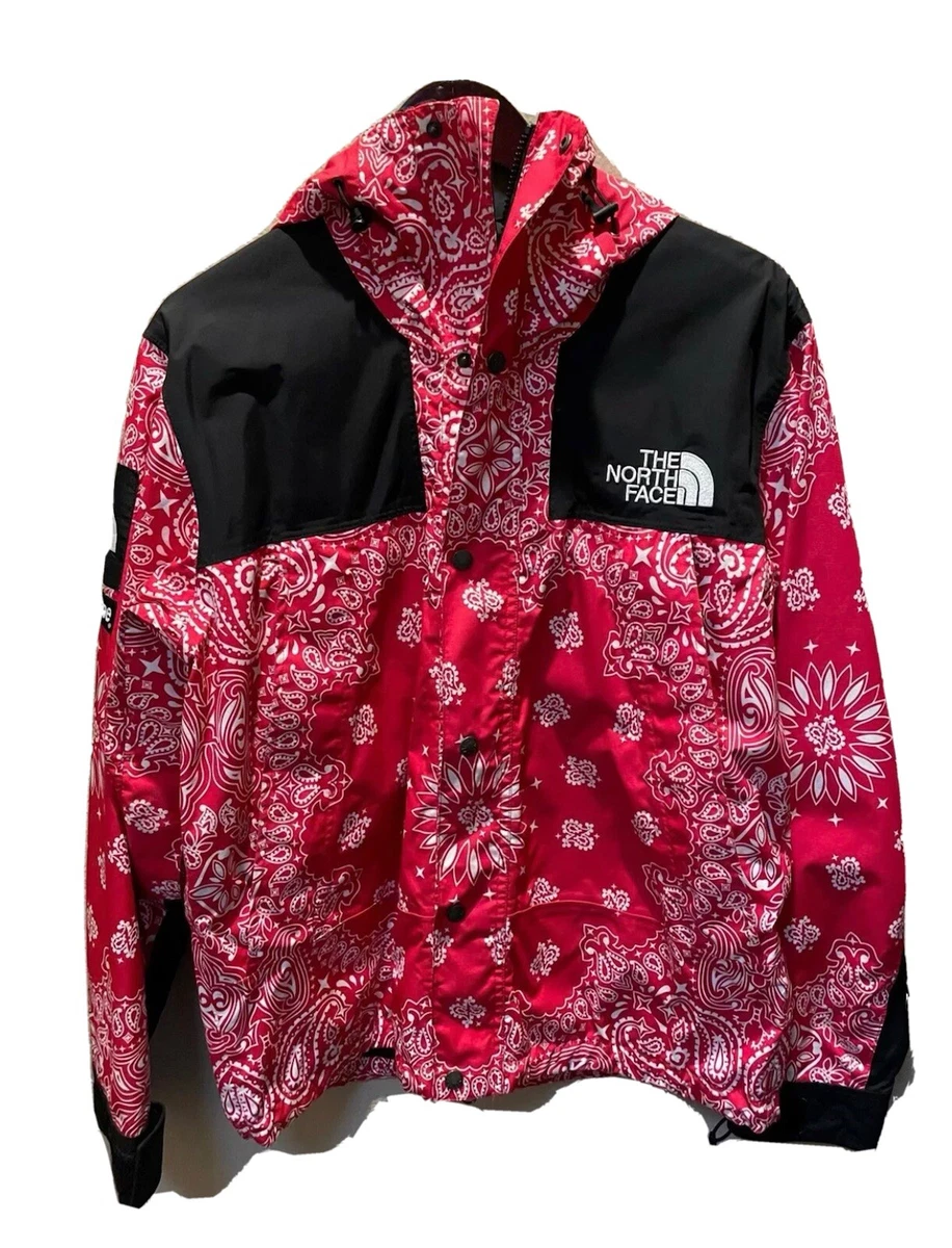 FW14 Supreme TNF The North Face Bandana Mountain Jacket Red Size LARGE