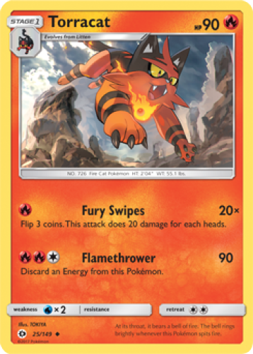 T*T様 ポケモンカード 1x Torracat 25/149 Sun & Moon Pokemon TCG Card NM | eBay