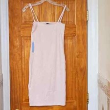 NWT Forever 21 Women's Pink Spaghetti Strap Bodycon Mini Dress, Size S NWT