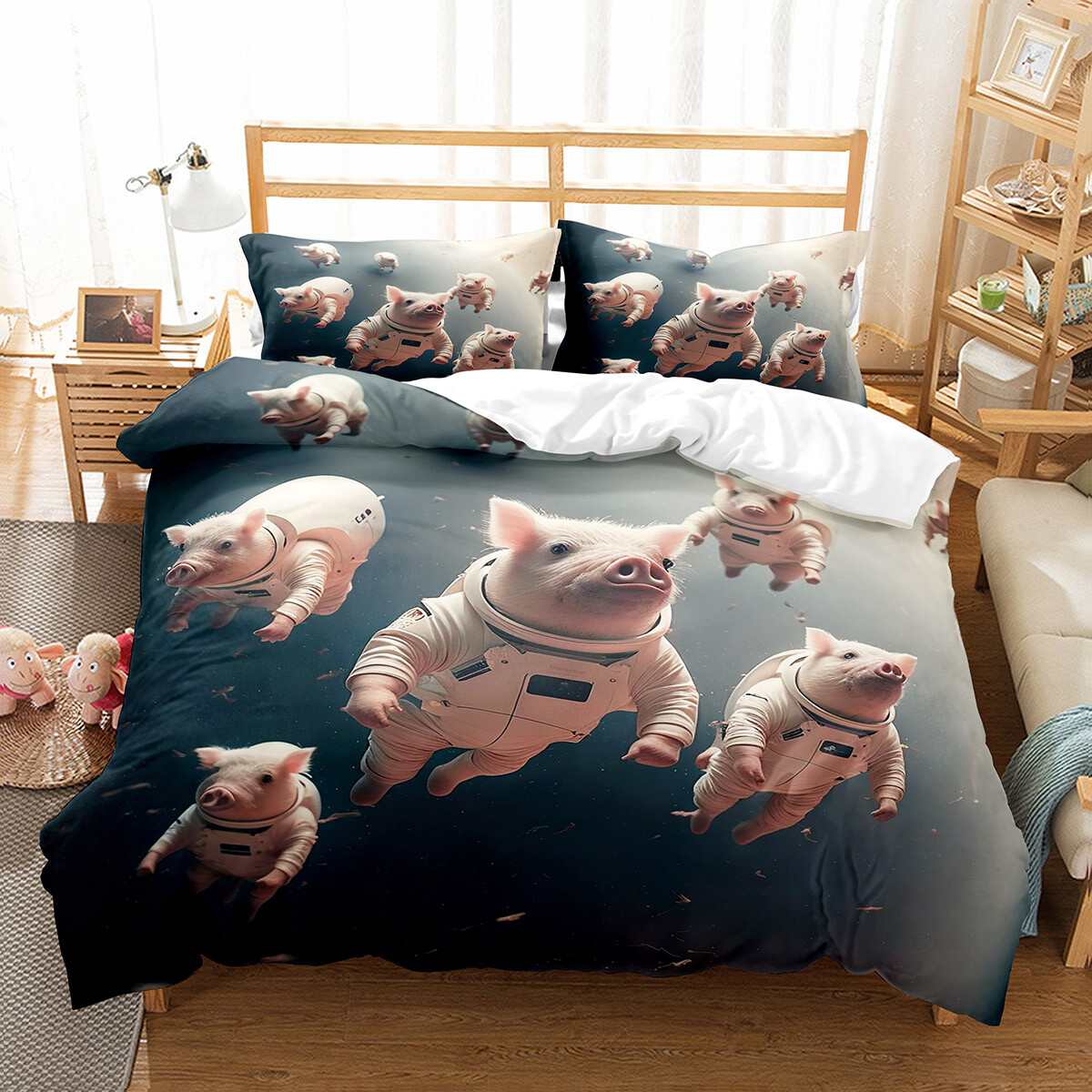 Fliggy Quilt Cover Pillowcase Color Twin Full Queen Comfort Bedding Set