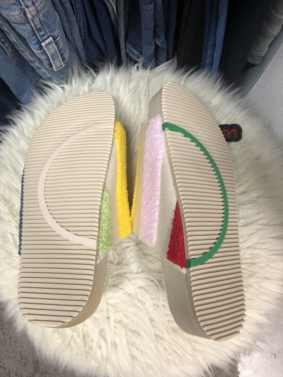 H&M X Good News terry-detail slides Shoes Euro Sz 39 NWT