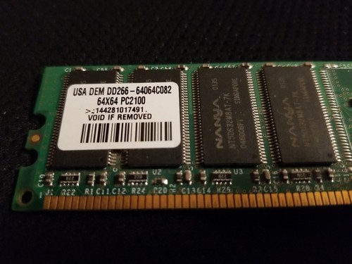NANYA USA DEM 256MB DDR 266MHZ PC2100 184PIN 64X64 DIMM Memory *SHIPS SAME DAY* - Picture 2 of 2
