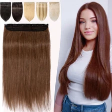 CLEARANCE One Piece Remy Clip In Human Hair Extensions 3/4 Full Head Balayage