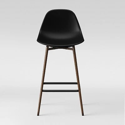 Copley Plastic Counter Height Barstool Black Project 62