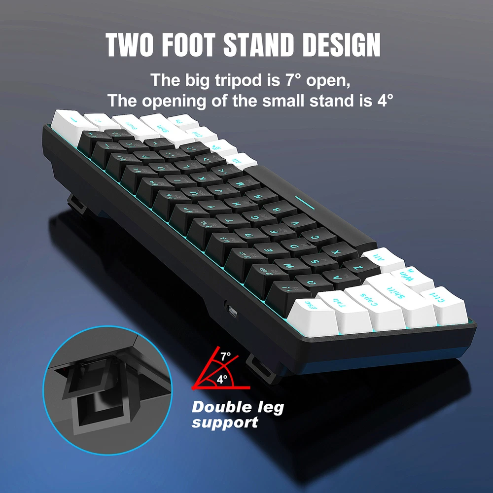 V900 61-key Mechanical Gaming Keyboard with High-Quality I4Z0 Switches for Superior Performance and Durability