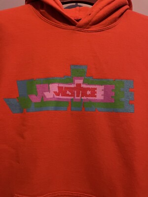 Justin Bieber Official Justice World Tour Orange Hoodie Size Large