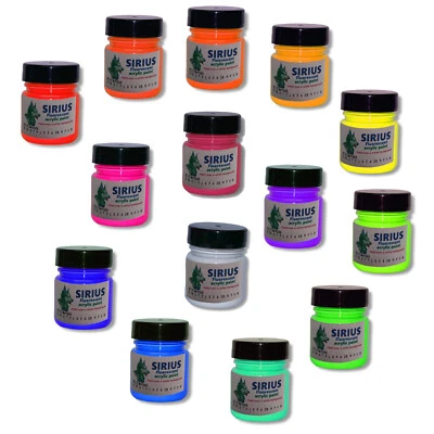 Sirius Glow Fluorescent Acrylic Paint Punk Rave - 30ml - 15 colours choice