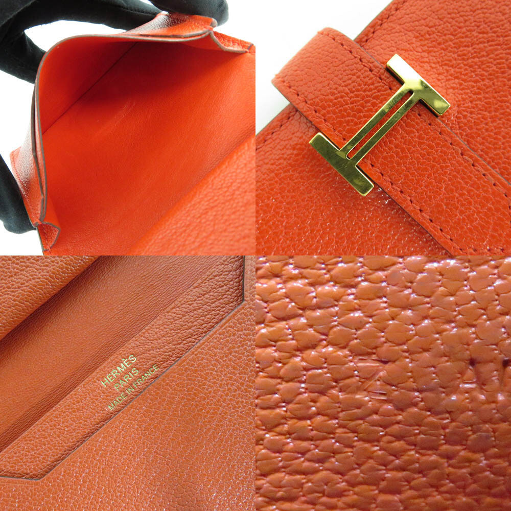 Hermes Bearn Mini Bifold Wallet Chevre Rouge Tomato Orange Gold Hd Z Stamp 70945 Hermes Bearn Mini Bifold Wallet Chevre Rouge Tomato Orange Gold Hd Z Stamp 70945