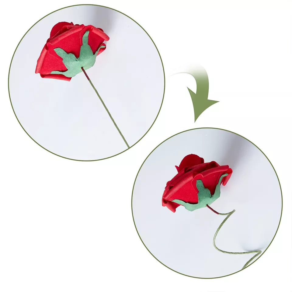 Ramo hágalo usted mismo 25/50 piezas flores artificiales realistas de espuma decoración de fiestas en el hogar Foto 4 de 4