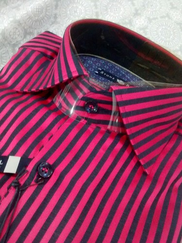 NWT Stone Rose men's size Small long sleeve button down Shirt Jacq Striped patte - Picture 11 of 12