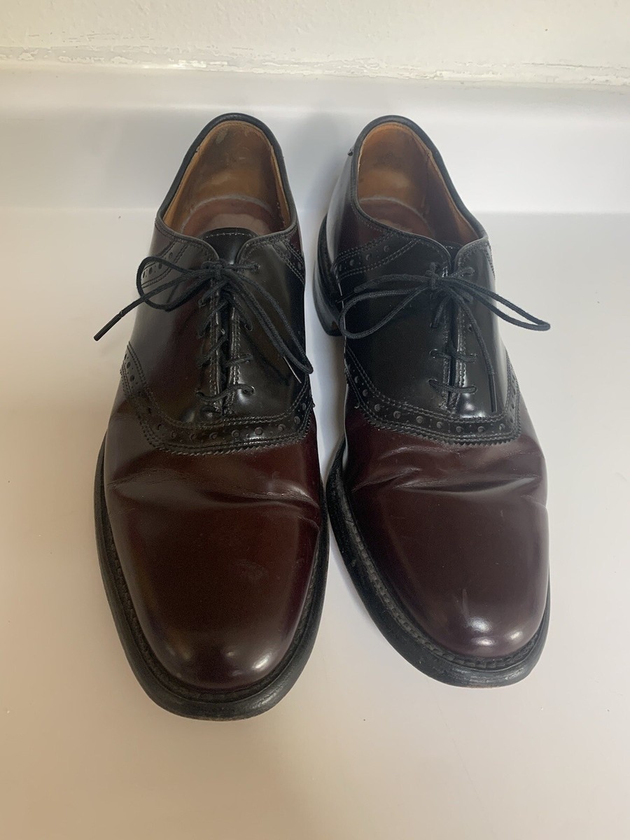 Allen Edmonds Size 9 B US Shelton 2-Tone Black/Burgundy  display picture 2
