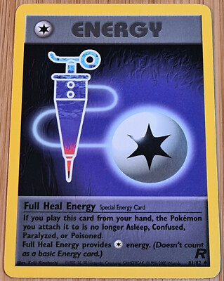 Full Heal Energy # 81/82 Uncommon Team Rocket 2000 Pokemon Englisch Mint Vintage