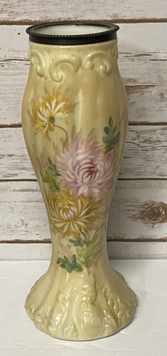 Handel Ware Glass-Hand Painted Floral Lamp Base/Vase-12" 222/930