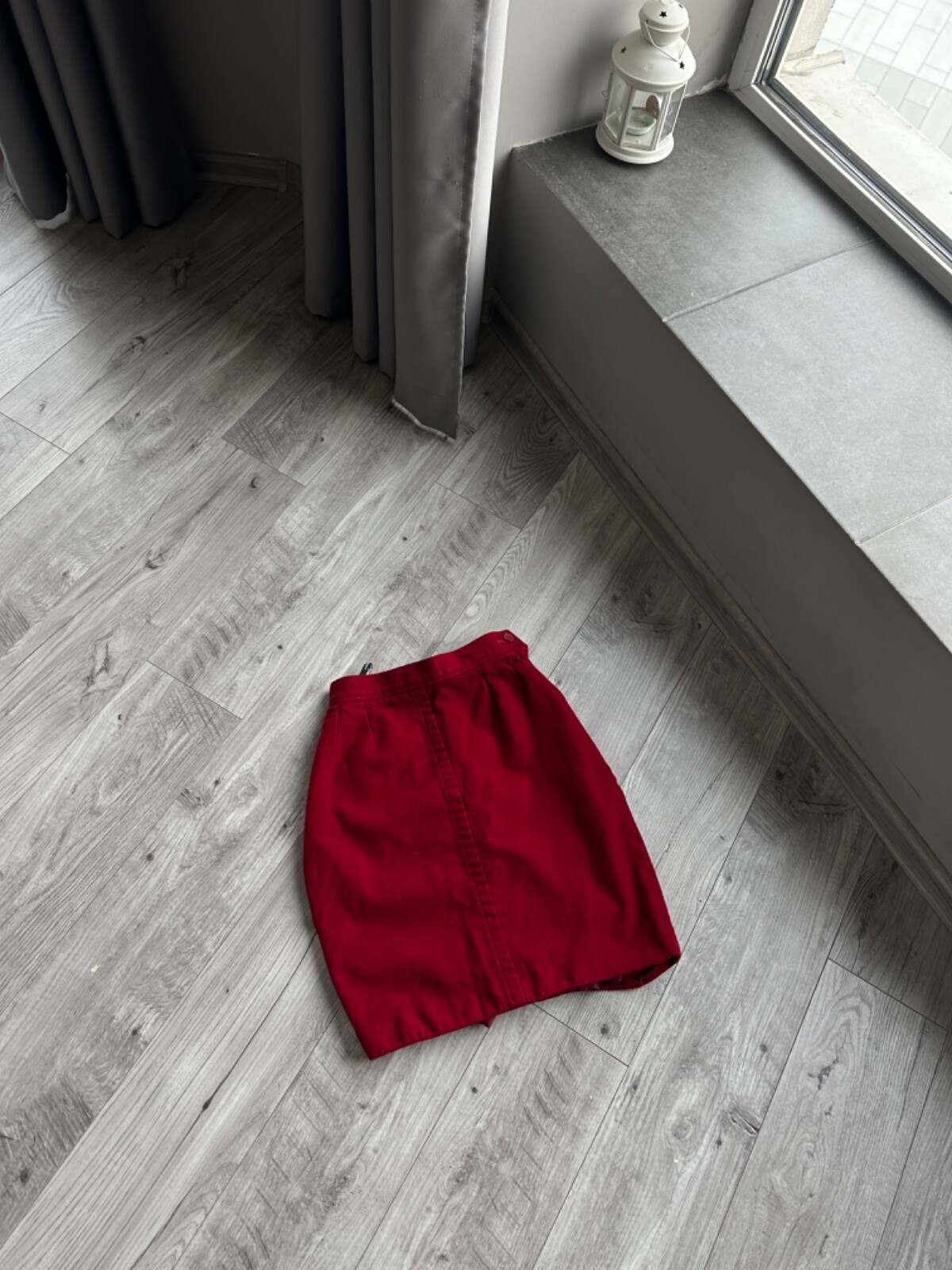 SAINT LAURENT Gonna Yves Saint Lauren vintage anni 90 rara lana rossa taglia:38