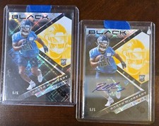 2022 Panini Black Roger McCreary 2 x #5/5 LTP Black Gold Rookie Auto+Base Titans