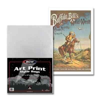 Lot De 50 Pochettes Archives BCW Mylar 11,5x17,5" 2 Mil - Sans Acide, USA