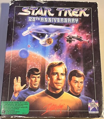 Star Trek 25th Anniversary Interplay PC 3.5'' Floppy Disk DOS Game 1991 IBM Tandy