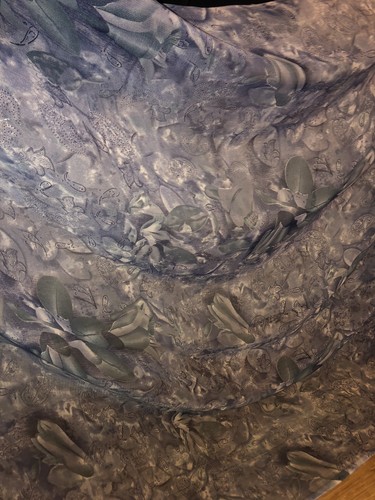 1 mtr bluey grey paisley ocean print dress chiffon fabric..45” wide (114cm) - Picture 5 of 6