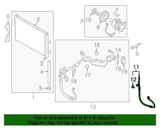 ✅GENUINE✅ A/C Refrigerant Discharge Hose for 2012-2017 Kia Rio 977621W200 Foto 3 de 4