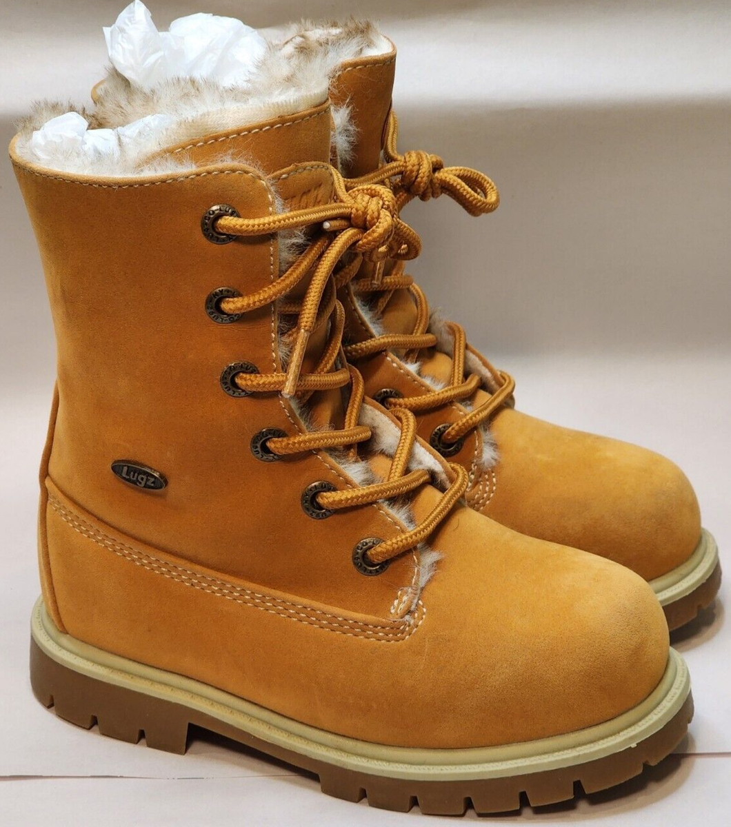 💥NICE UNISEX TODDLER/KIDS LUGZ WORKBOOT STYLE W/ FAUX FUR-SIZE 10