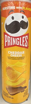 Pringles CHEDDAR CHEESE Flavored Potato Chips Snack Crisps 5.5 oz Can - FREE SHP