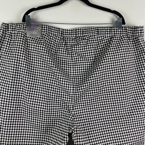 Catherines Essential Flat Front Pull On Capri Pants Size 3X Black White Gingham - Picture 6 of 9