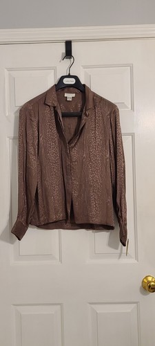 Vtg 80s 90s Neiman Marcus Silk Blouse Shoulder Pads Glam Rock Cocktail NWT NOS - Picture 8 of 22