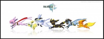 Anime pok mon chocobo espeon flareon glaceon hope Stitched Gaming Mat Desk