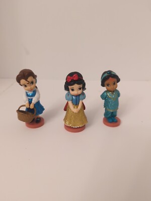 Disney Animators Mini Princess Collection Figures Toddler Dolls Lot of 3