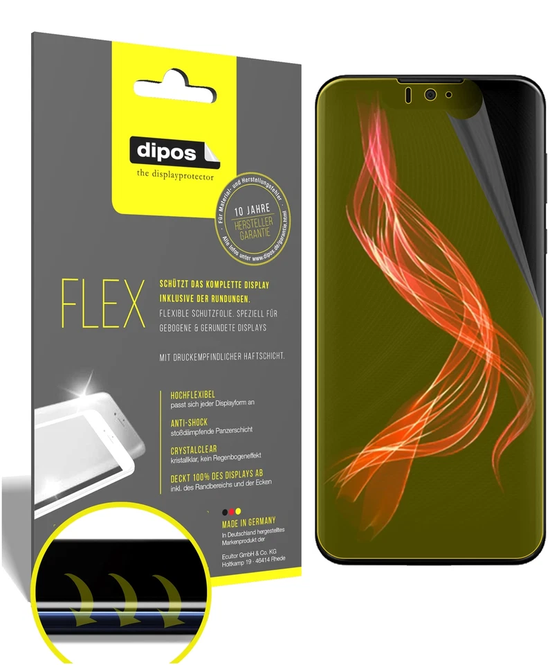 2x Screen Protector for Sharp Aquos Zero Protective Film covers 100% dipos Flex - Image 2 of 4