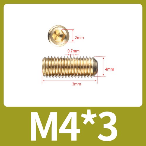 Messing Allen Gewindestifte mit Konkavkopf M2 M2.5 M3 M4 M5 M6 M8 M10 M12 - Picture 31 of 85