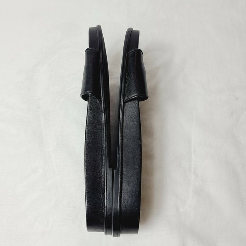 Frame Le Osborne Black Leather Slide Sandals - Picture 5 of 6