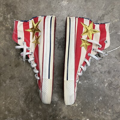 Vintage 70s 80s CONVERSE Chuck Taylor Made in USA American Flag Size  Sample